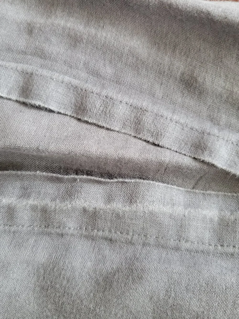 West Elm Linen Charcoal Grey Pillowcase One 26x26 Minimalist Neutral Modern